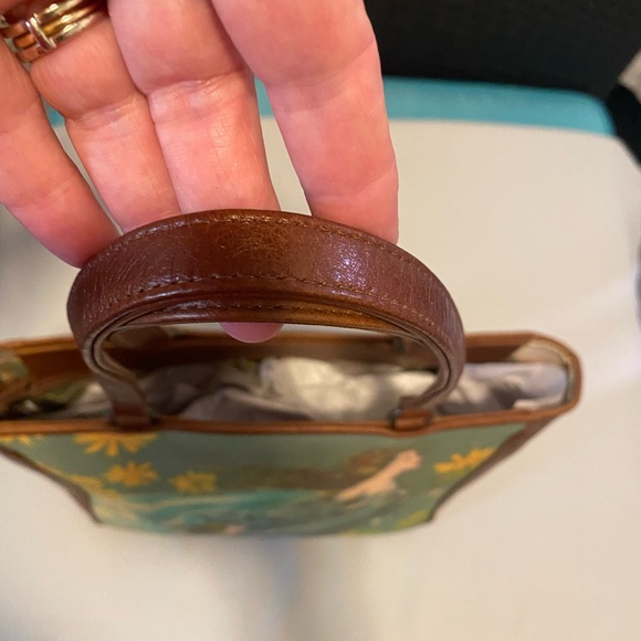 LIKE NEW Isabella Fiore Artistic Rare Design Brown and Yellow Beaded Tote - Picture 4 of 10